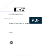 Reason and Authority in The ECJ