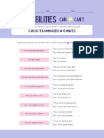 Can and can't modal verbs lesson