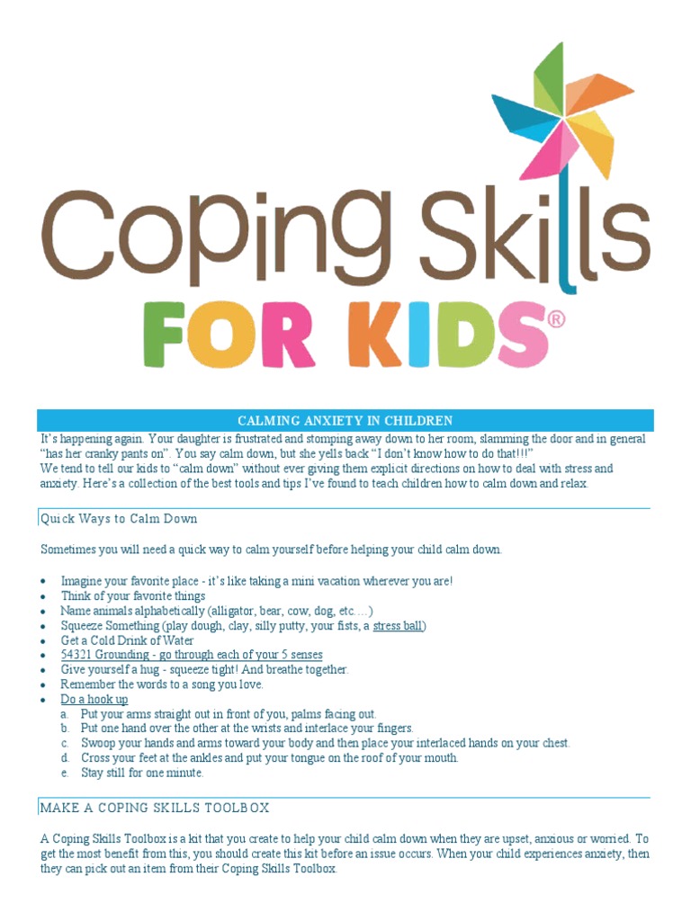 Coping Skills - Children | Download Free PDF | Anger | Breathing
