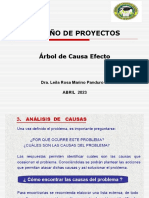 Diseño de Proyectos: Árbol de Causa Efecto