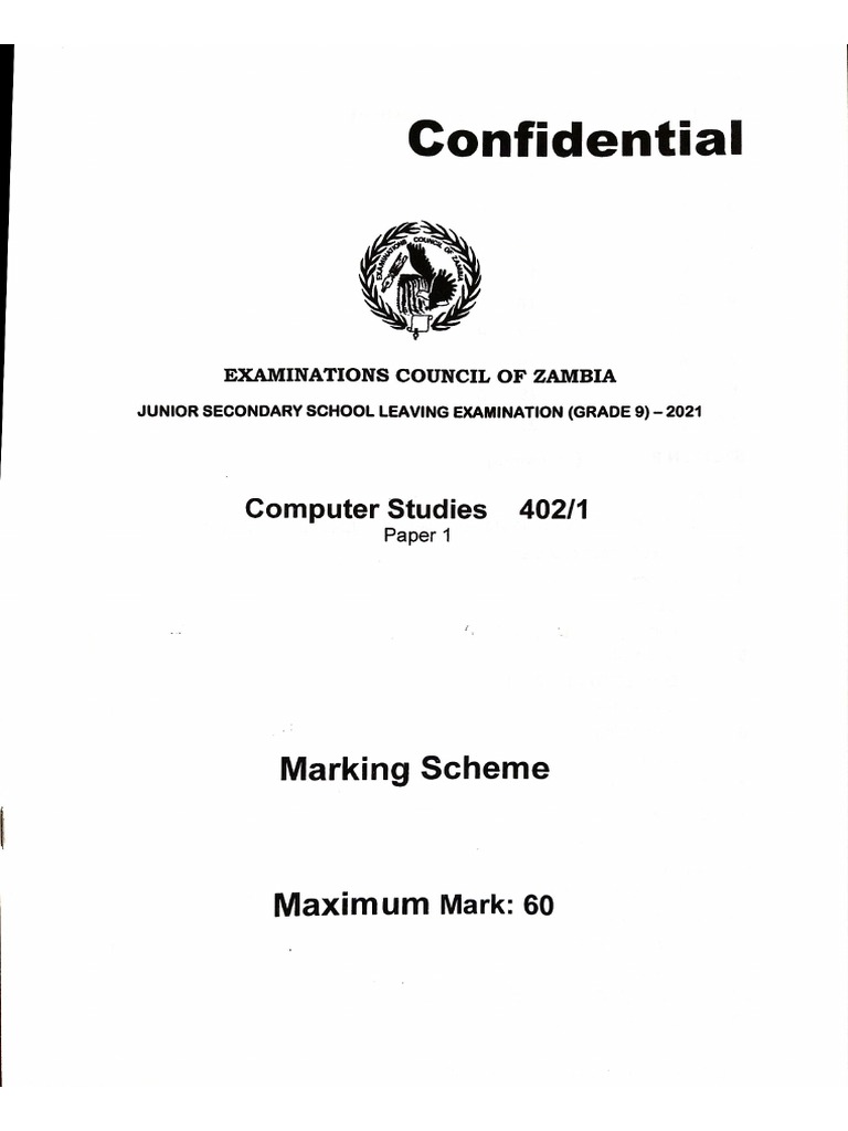 Computer Studies 2021 Marking-1 | PDF