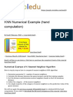 KNN Numerical Example