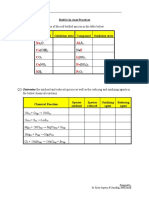 Chemistry Worksheet