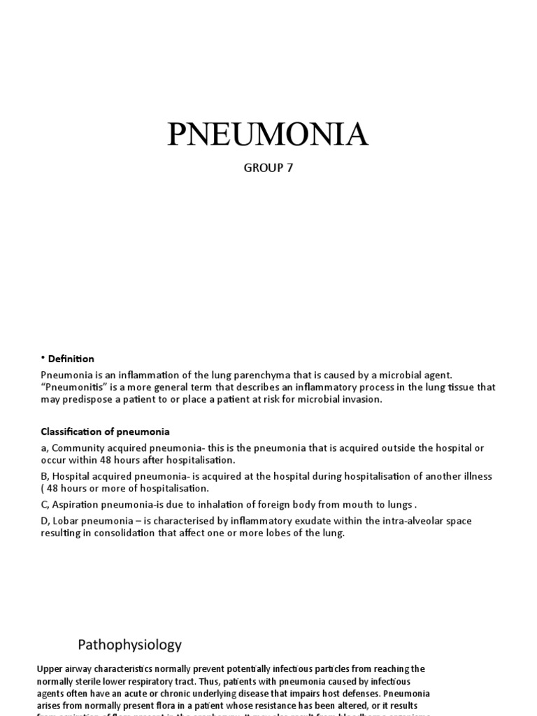 Pneumonia | Download Free PDF | Pneumonia | Lung