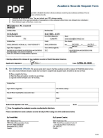 Soliman Rachel Ann: Academic Records Request Form