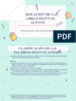 Clasificación de Las Palabras Según El Acento