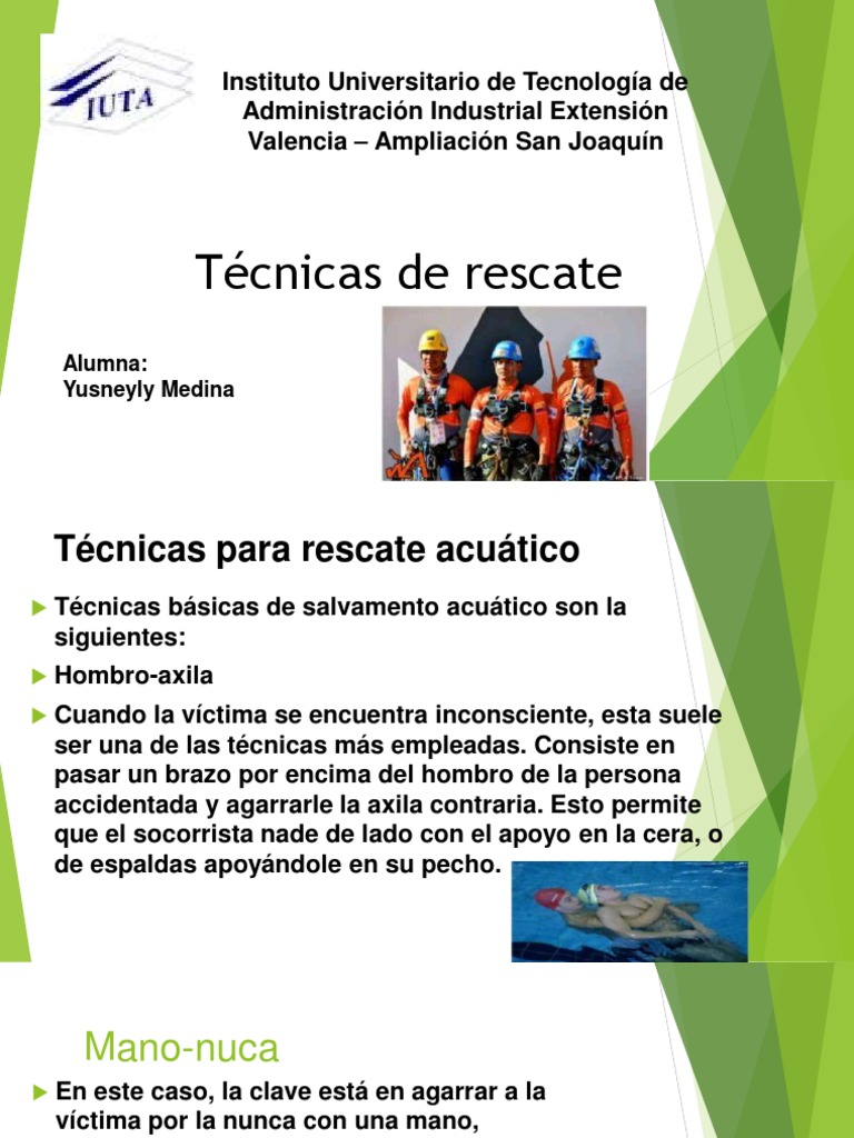 Diapositiva Tecnicas de Rescate | PDF | Defensa Civil