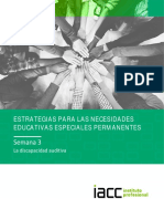 Semana 3: Estrategias para Las Necesidades Educativas Especiales Permanentes