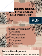 DALING - (Assessing Essay - Rubric Development)