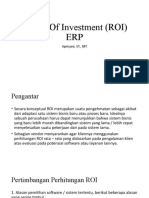 Return of Investment (ROI) ERP: Apriyani, ST., MT