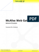 Mcafee Web Gateway: Method of Procedure