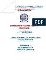 18CS54 - Automata Theory and Computability - Notes