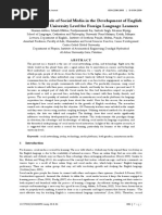 Analyzing The Role of Social Media in The Development of English Vocabulary at University Level For Foreign Language Learners