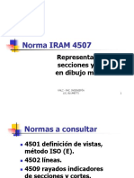 IRAM 4507 Norma de representación de secciones y cortes en dibujo mecánico