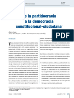 De La Partidocracia A La Democracia Constitucional-Ciudadana