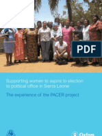 Supporting Women To Aspire To Election To Political Office in Sierra Leone: The Experience of The PACER Project