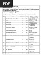 Lesson Plan: MTH 2101: CALCULUS-B (GP6) Required Course Textbook