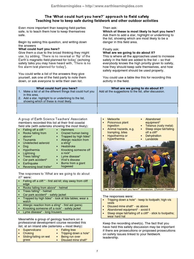 292 Fieldwork Safety | PDF