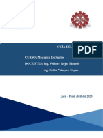 Guía de Aprendizaje Semana #01 CURSO: Mecánica de Suelos DOCENTES: Ing. Wilmer Rojas Pintado Ing. Erlita Vásquez Cayao