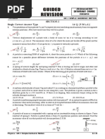 Guided Revision: Section-I Single Correct Answer Type 14 Q. (3 M (-1) )