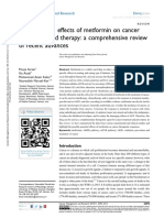 The Beneficial Effects of Metformin On Cancer Prevention and Therapy: A Comprehensive Review of Recent Advances