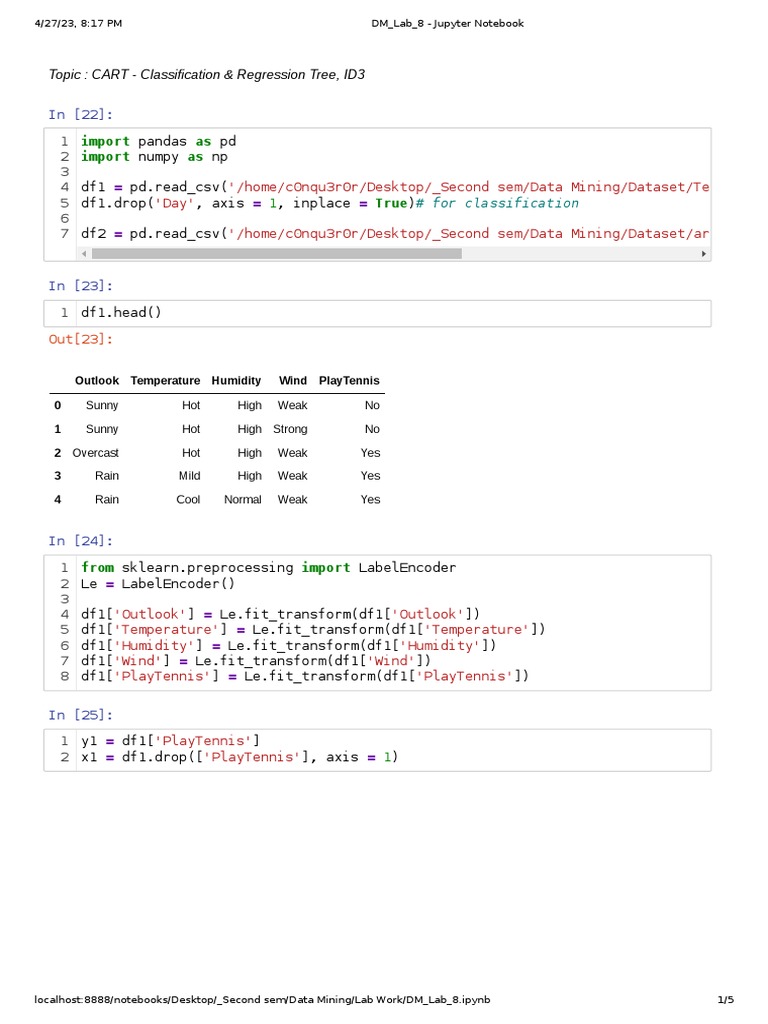 DM - Lab - 8 - Jupyter Notebook | PDF | Applied Mathematics ...