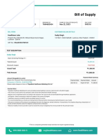 Bill of Supply for Basic Health Screening Package