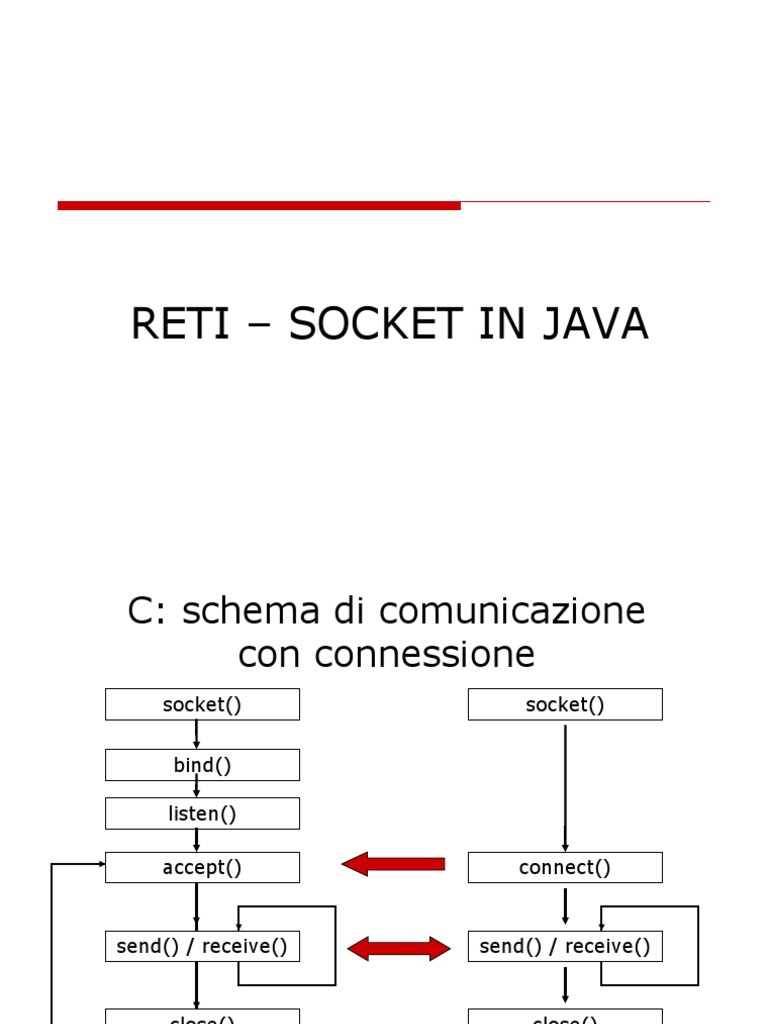 RETI - SOCKET IN JAVA - (ENEA CASALI) X STUDENTI | PDF