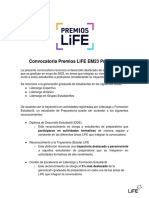 Convocatoria Premios Life Em23 Prepatec: Participaron en Actividades Formativas de Manera Regular Y