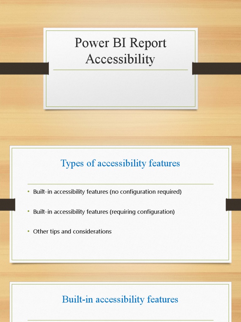 Report Accessibility Microsoft Power Bi | PDF | Computers