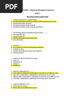 18CSC303J - (Database Management Systems) UNIT-2 Multiple Choice Questions