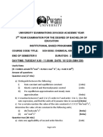 Exam guide for Chemical Kinetics exam