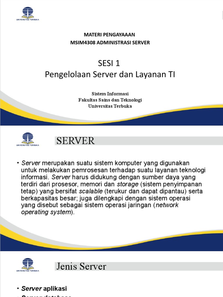 Pengelolaan dan Administrasi Server | PDF