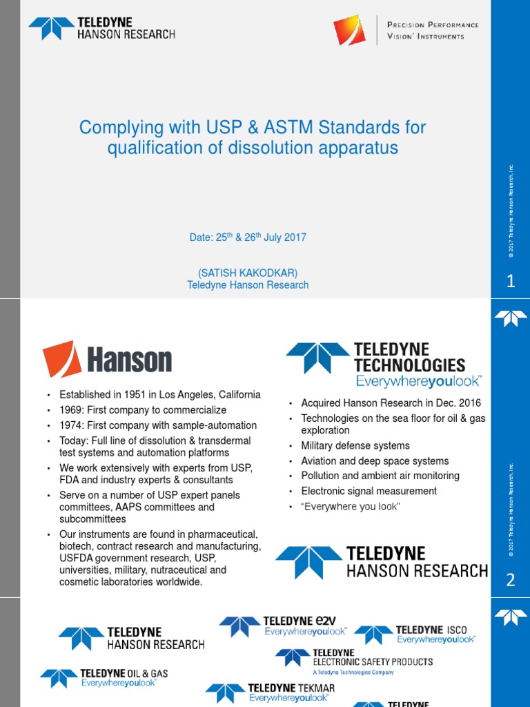 Complying With Usp Amp Astm Standards For Qualification of PDF