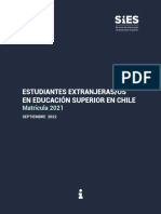Mineduc_2021_Estudiantes estranjeros en Educación Superior en Chile