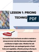 LESSON 1 - Pricing Techniques (Delan)