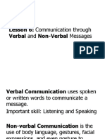 Lesson 6: Communication Through Verbal and Non-Verbal Messages