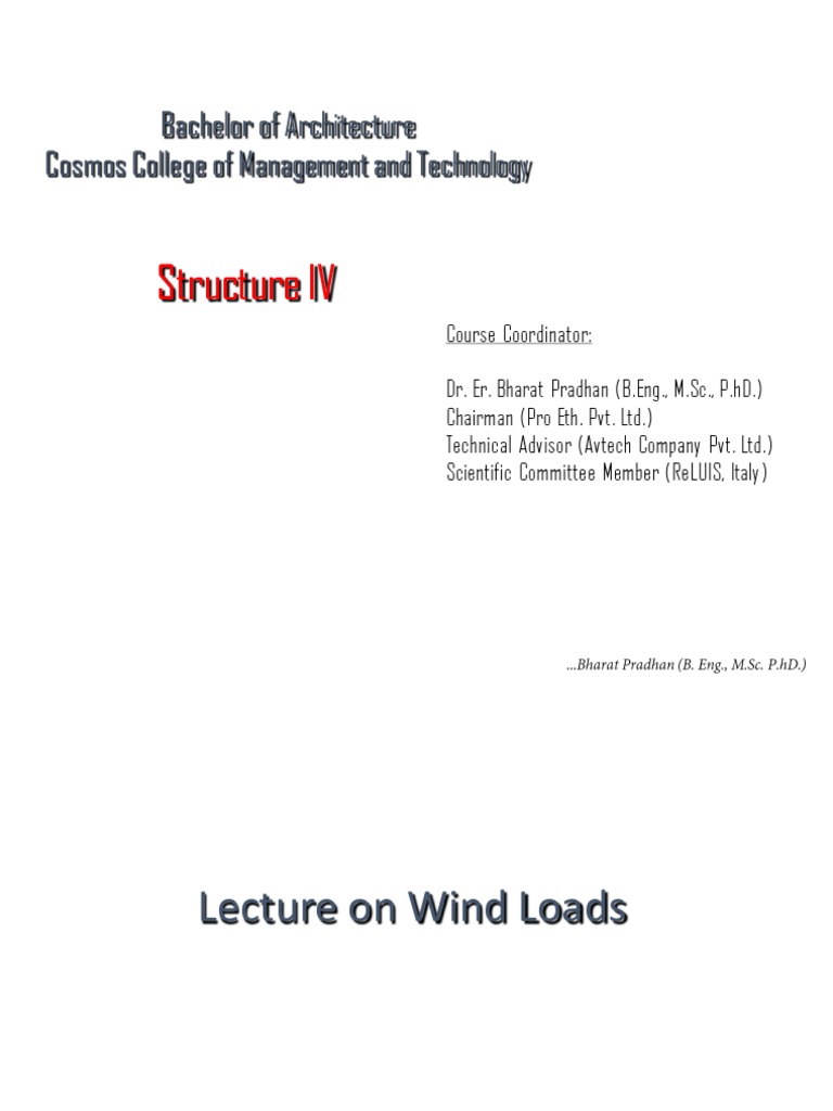 Wind Load Design for Structures | PDF | Wound | Wind Speed