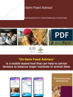 On-Farm Feed Advisor: Instructions For A Mobile Based Tool For Nutrient Balancing in Animal Diets