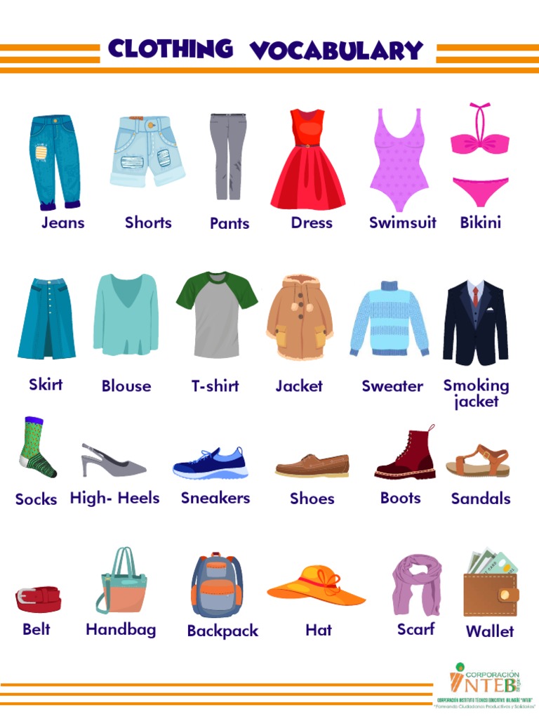 Essential Clothing Vocabulary List | PDF