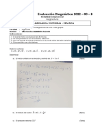 Mecánica Vectorial - Estática Examen Diagnóstico 2022