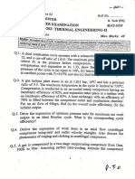 Thermal Engineering Exam Questions