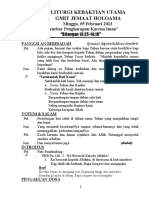 Liturgi Kebaktian Utama Gmit Jemaat Holoama: Minggu, 05 Februari 2023 "Menebar Pengharapan Karena Iman"