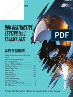 Non Destructive Testing: Courses 2023