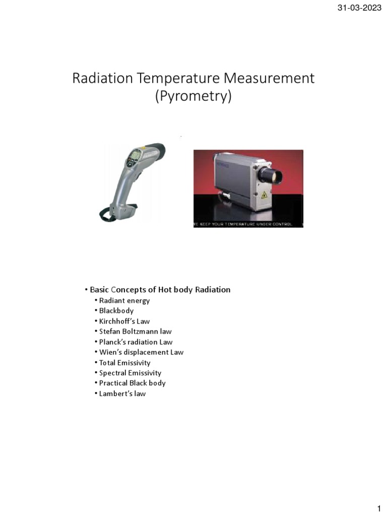 Radiation Pyrometer Principles and Types | PDF | Thermocouple | Radiation