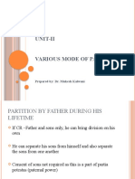Unit-Ii Various Mode of Partition: Prepared By: Dr. Mukesh Kalwani