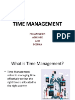 Time Management: Presented By: Abhishek AND Deepika