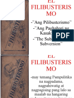 "Ang Pilibusterismo" - "Ang Paghahari NG Kasakiman" - "The Subversive or Subversion"
