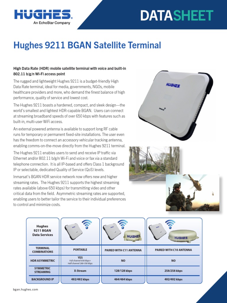 Hughes 9211 BGAN Satellite Terminal | PDF | Telecommunications ...