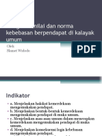 Menguasai Nilai Dan Norma Kebebasan Berpendapat Di Kalayak Umum